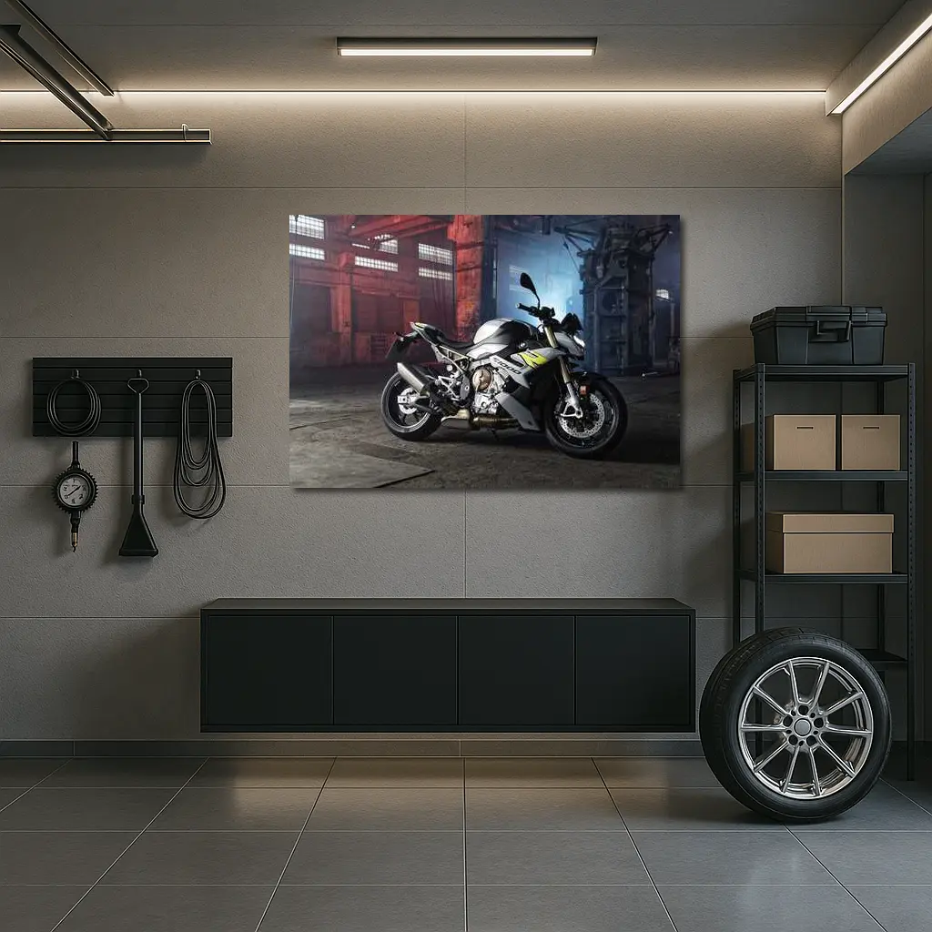 BMW S1000R Naked Bike Industrial Warehouse – Wall Art