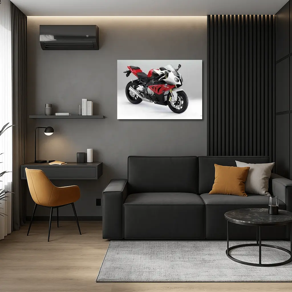 BMW S1000RR Sport Bike White Studio – Wall Art