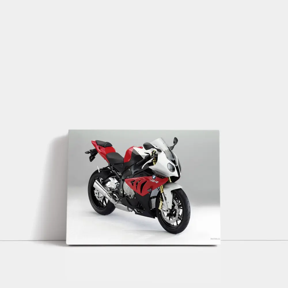 BMW S1000RR Sport Bike White Studio – Wall Art