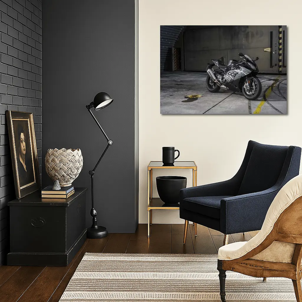 BMW S1000RR Sport Bike Industrial Garage – Wall Art