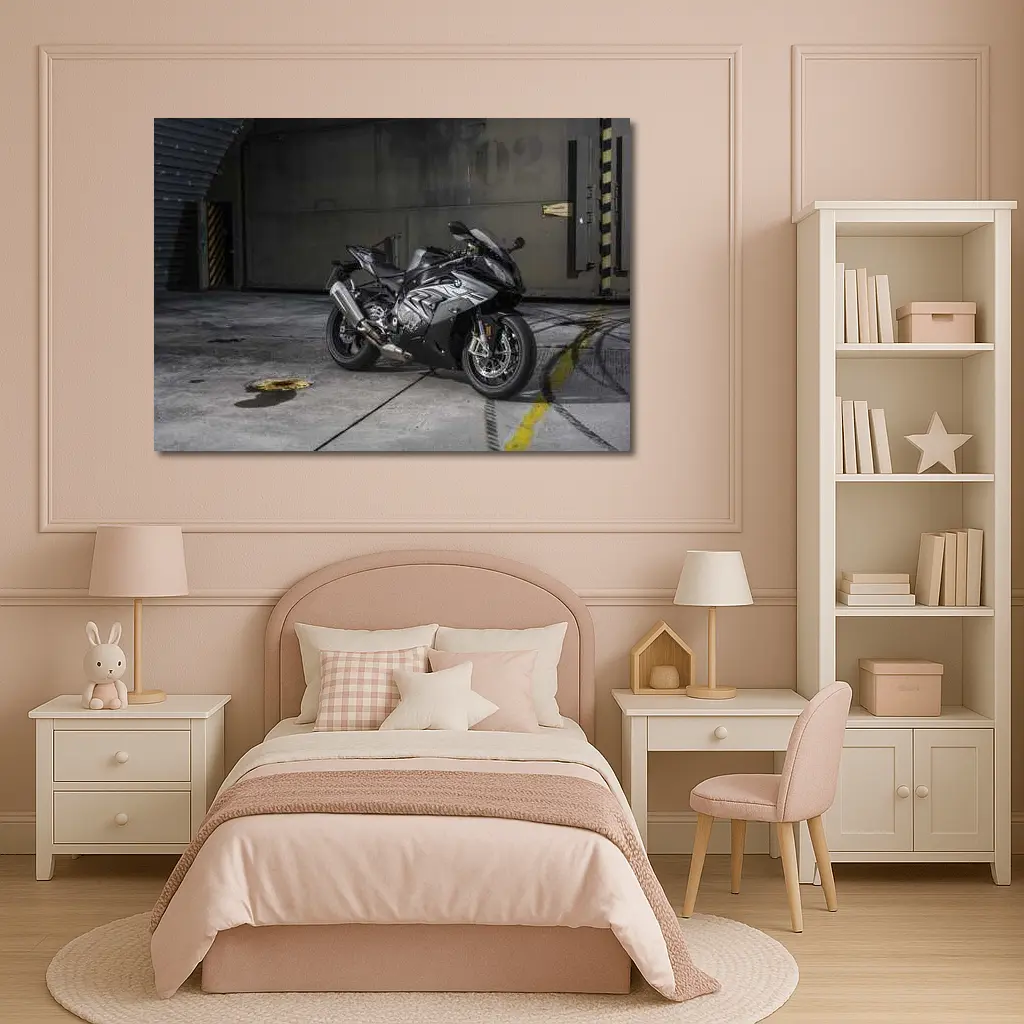 BMW S1000RR Sport Bike Industrial Garage – Wall Art