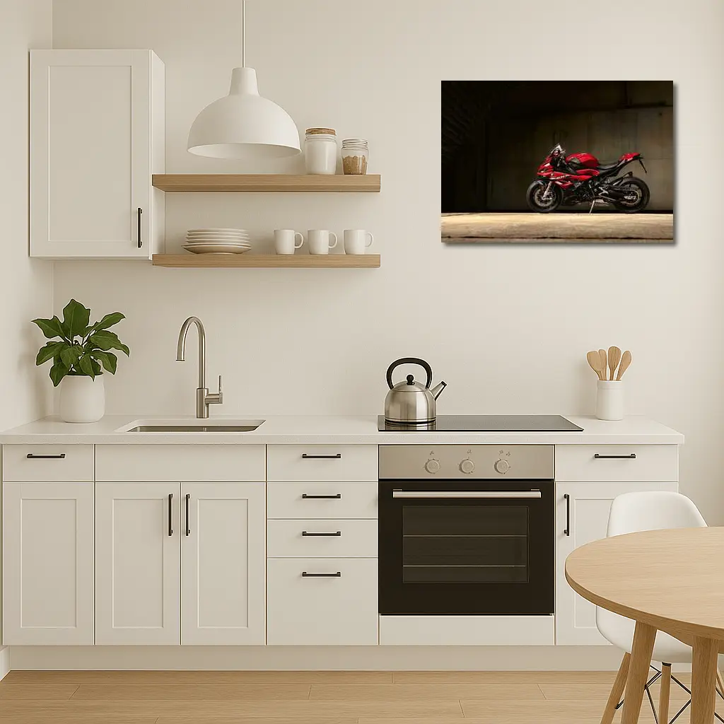 BMW S1000RR Red Sport Bike Dark Tunnel – Wall Art