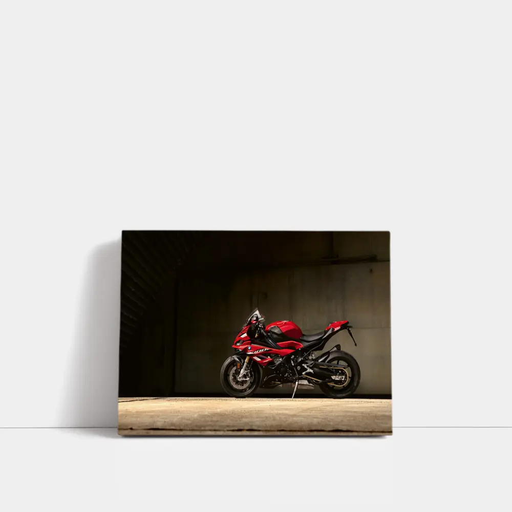 BMW S1000RR Red Sport Bike Dark Tunnel – Wall Art
