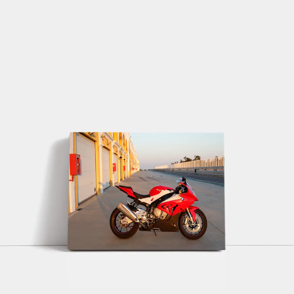 BMW S1000RR Red Sport Bike Race Track – Wall Art