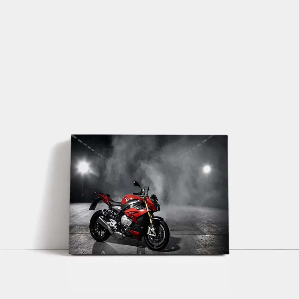 BMW S1000R Red Motorcycle Dark Studio – Wall Art
