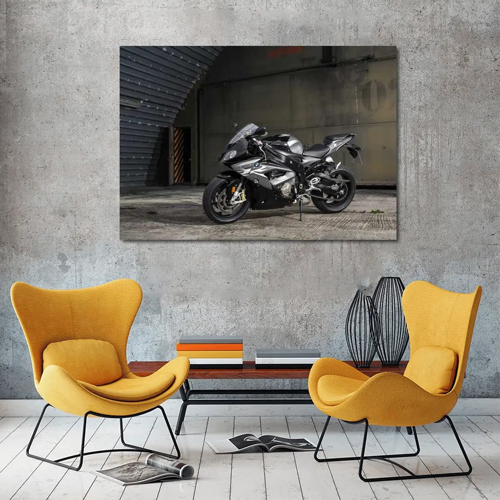 BMW S1000RR Superbike Urban Industrial Setting – Wall Art