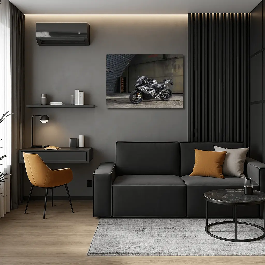 BMW S1000RR Superbike Urban Industrial Setting – Wall Art