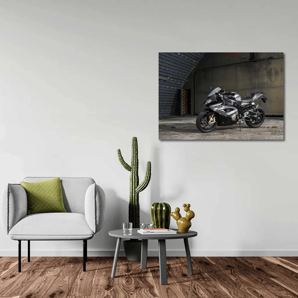 BMW S1000RR Superbike Urban Industrial Setting – Wall Art