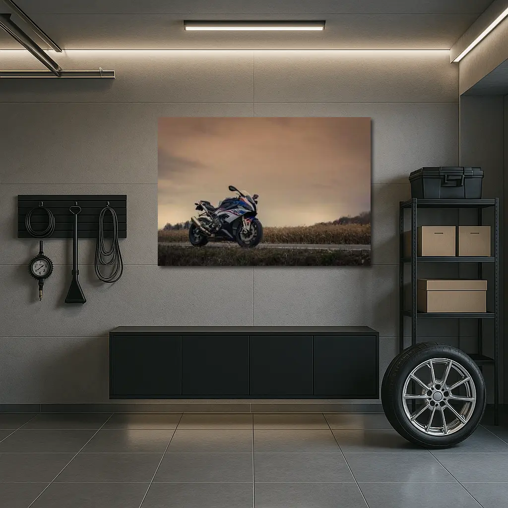 BMW S1000RR Superbike Moody Countryside Road – Wall Art