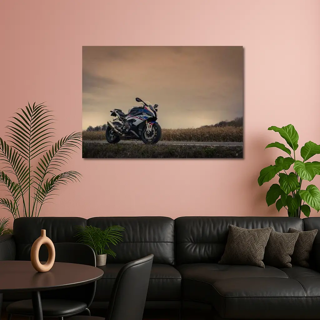 BMW S1000RR Superbike Moody Countryside Road – Wall Art