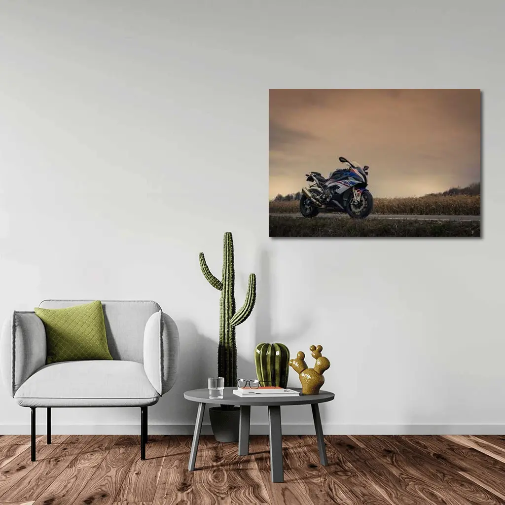 BMW S1000RR Superbike Moody Countryside Road – Wall Art