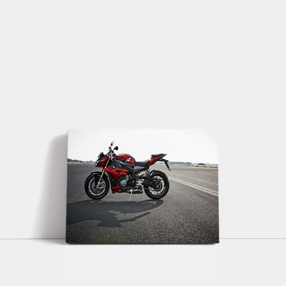 BMW S1000R Red Naked Bike on Tarmac – Wall Art