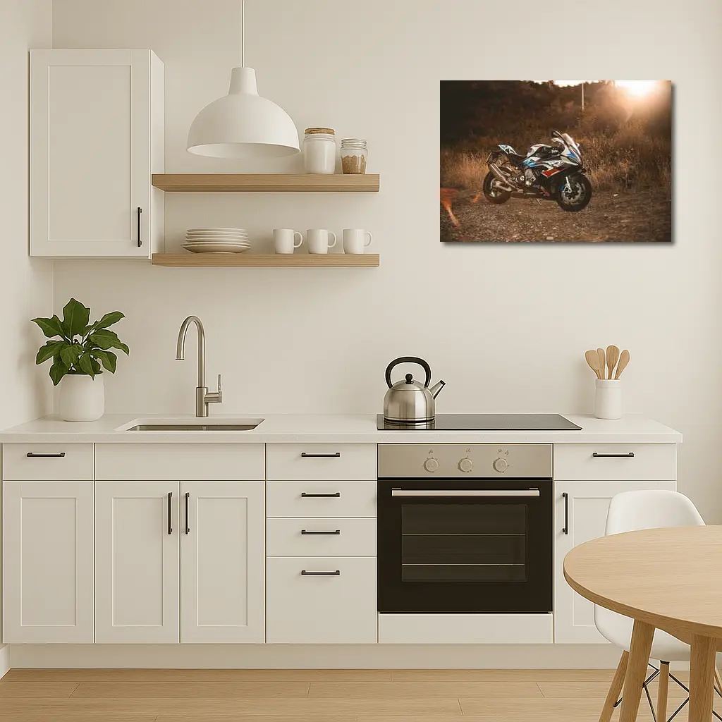 BMW S1000RR Superbike Golden Sunset Field – Wall Art