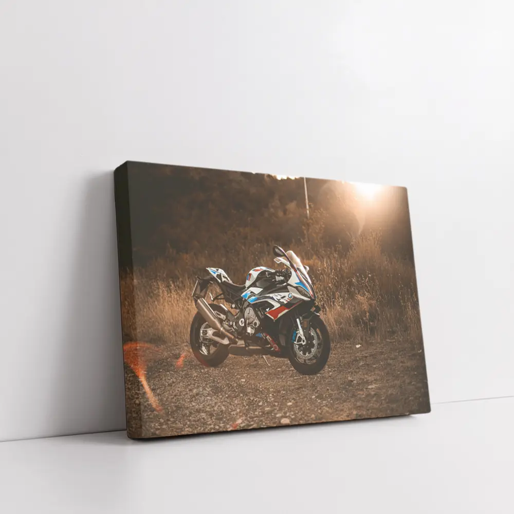 BMW S1000RR Superbike Golden Sunset Field – Wall Art