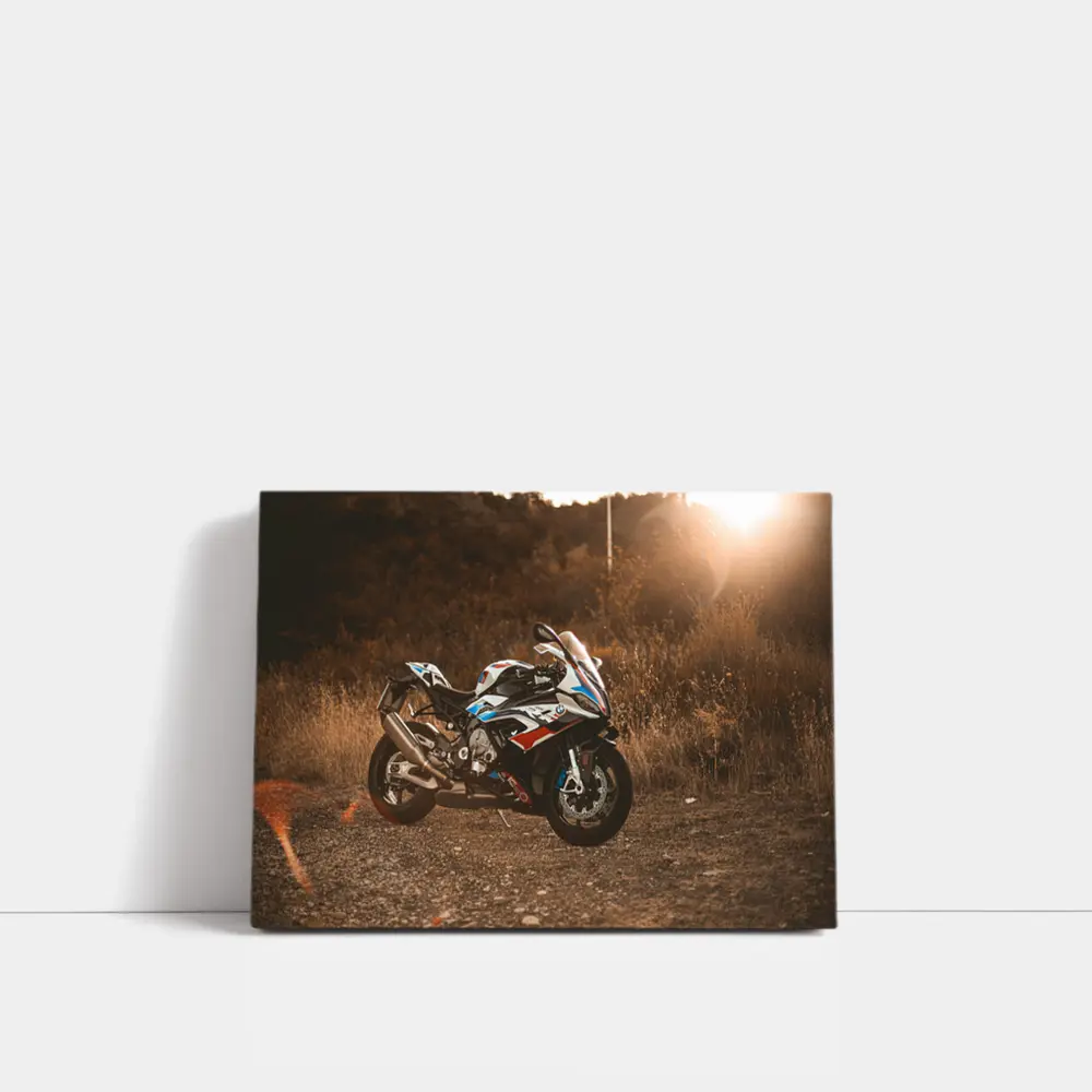BMW S1000RR Superbike Golden Sunset Field – Wall Art