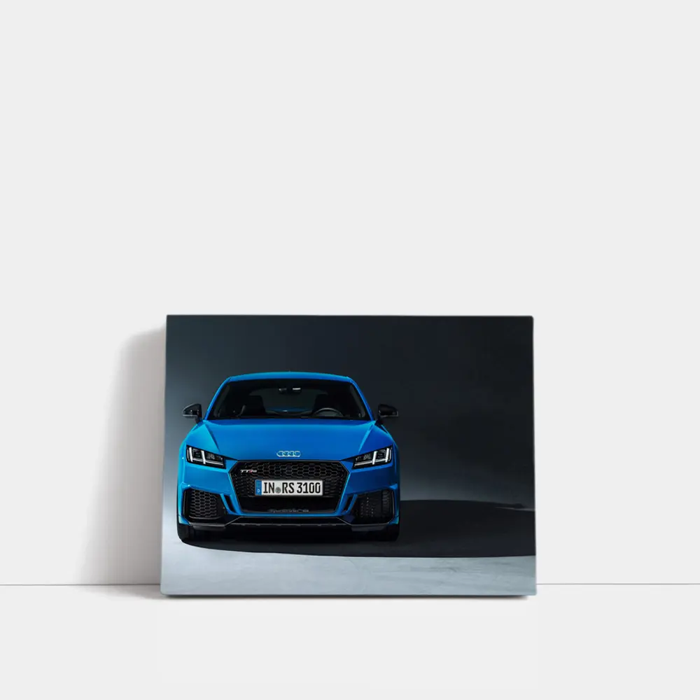 Audi TT RS Blue Front Studio Shot – Wall Art