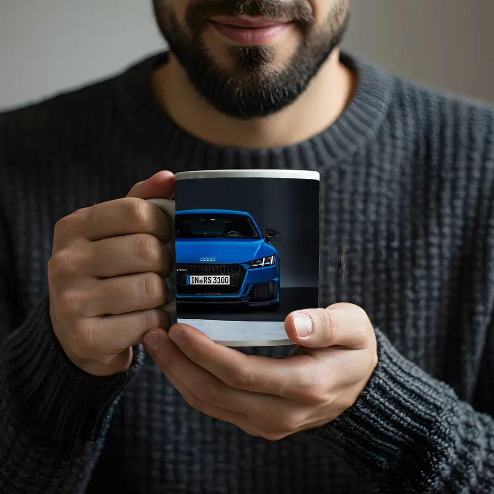 Audi TT RS Blue Front Studio Shot – Mugs