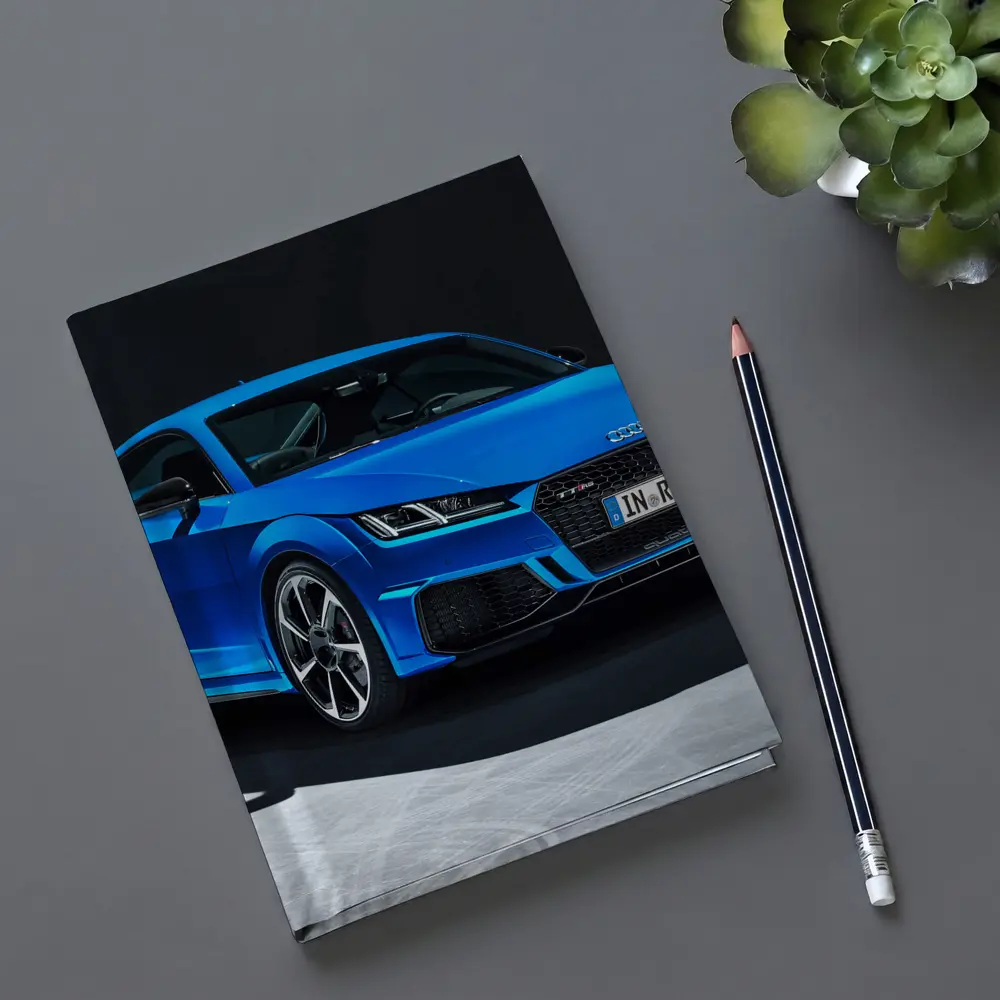 Audi TT RS Blue Studio Dark Background – Notebooks