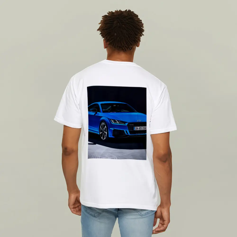 Audi TT RS Blue Studio Dark Background – T-Shirts