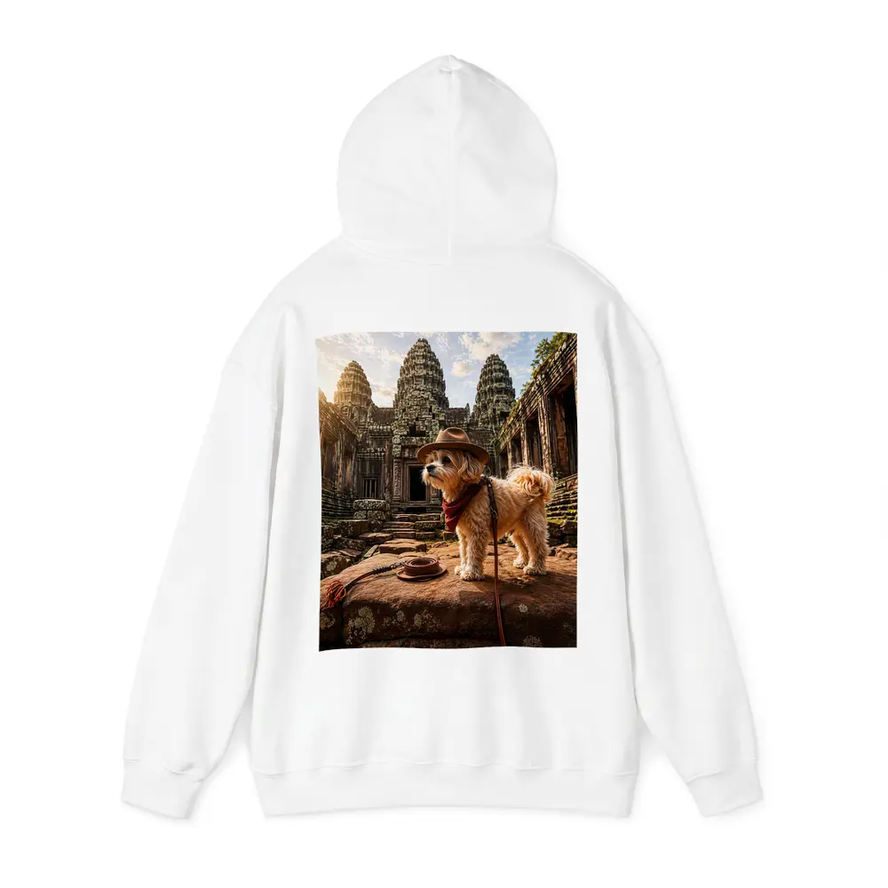 Maltese Dog Explorer Ancient Temple Ruins – Hoodies
