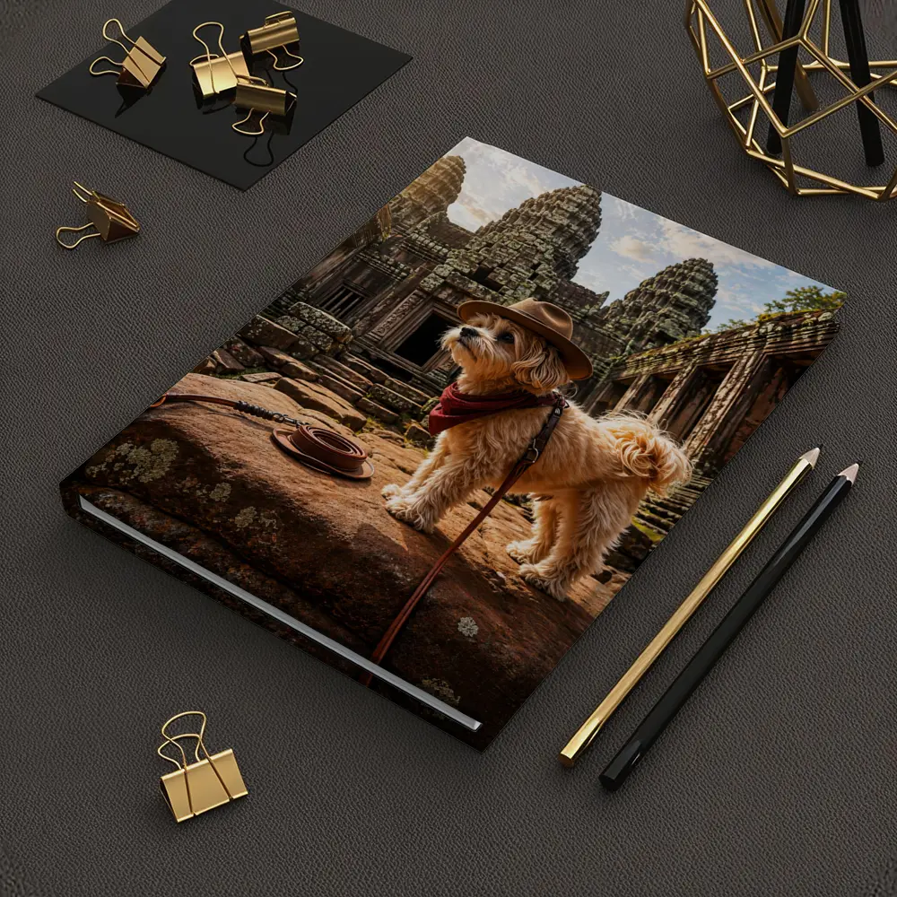 Maltese Dog Explorer Ancient Temple Ruins – Notebooks