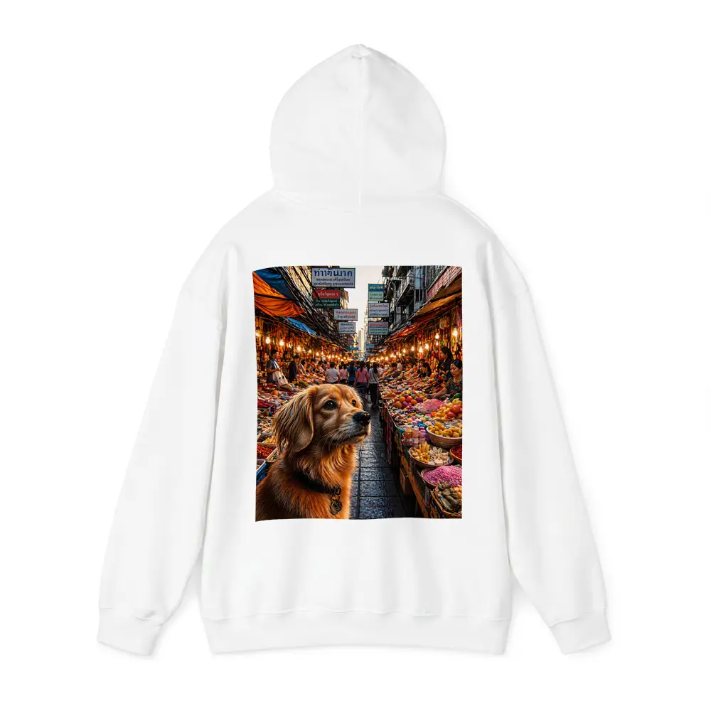 Golden Dog at Bangkok Thailand Street Market – Hoodies