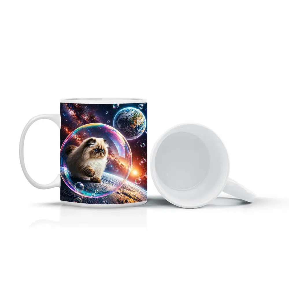 Himalayan Cat Floating Space Bubble Galaxy – Mugs