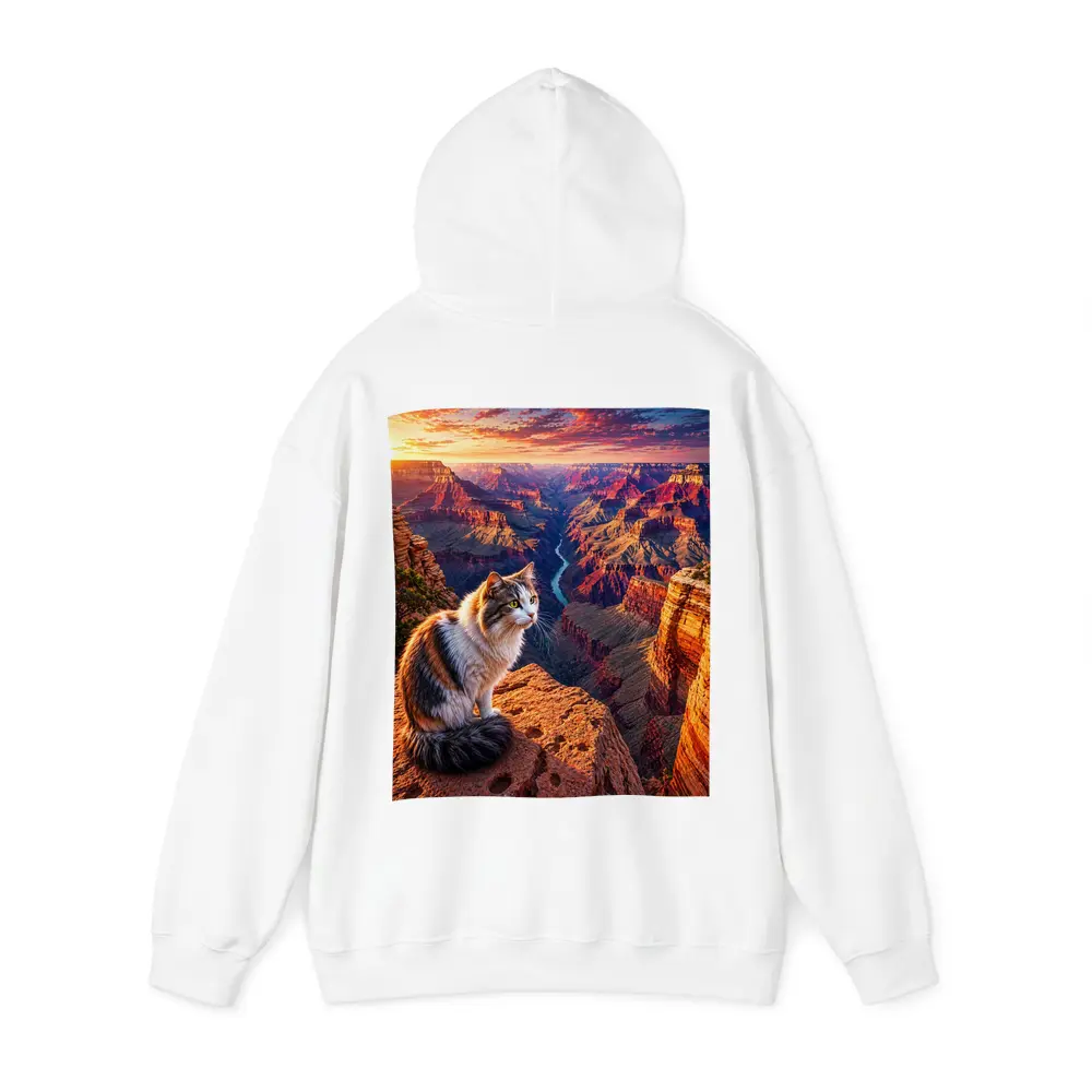 Calico Cat Sitting Grand Canyon Sunset – Hoodies