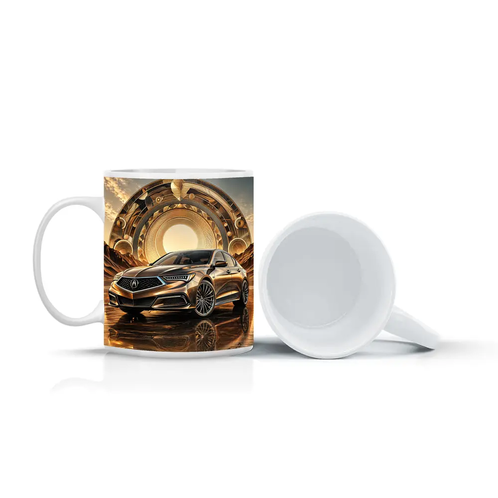 Acura TLX Gold Abstract Geometric Background Art – Mugs