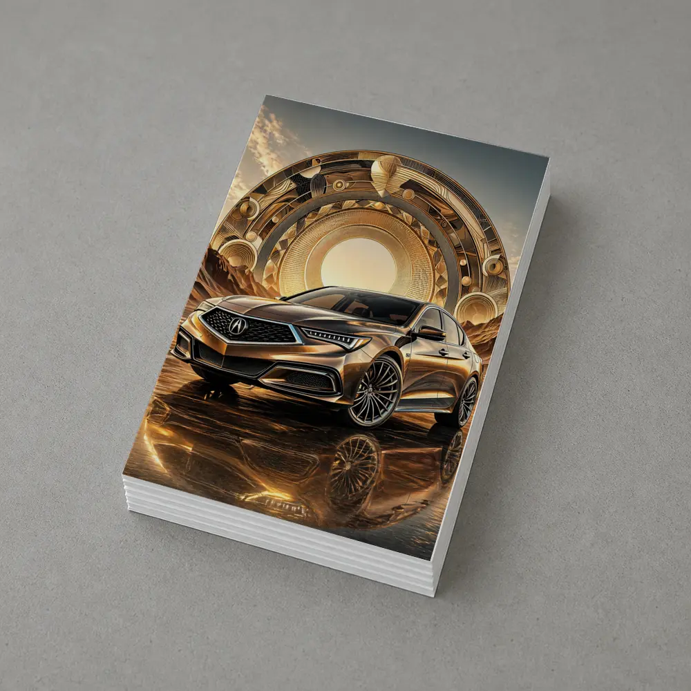 Acura TLX Gold Abstract Geometric Background Art – Postcards