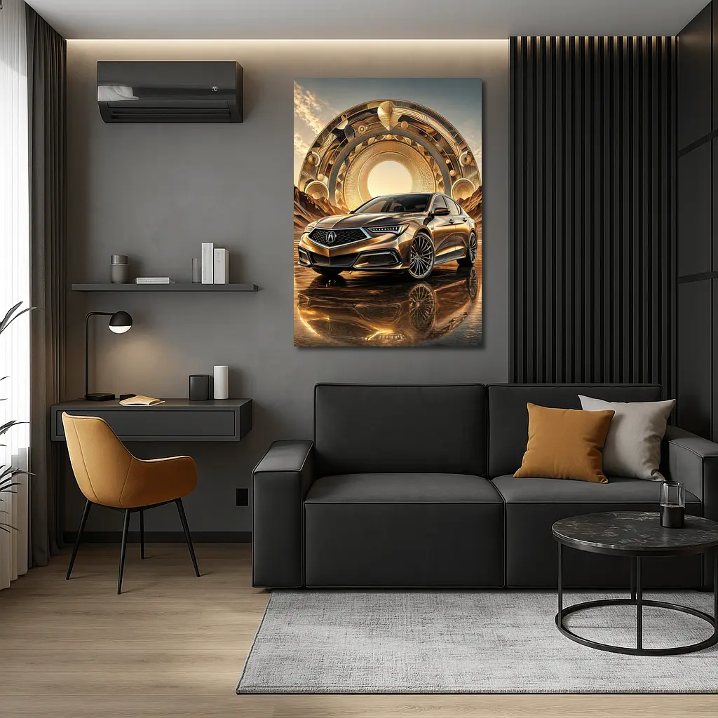 Acura TLX Gold Abstract Geometric Background Art – Wall Art
