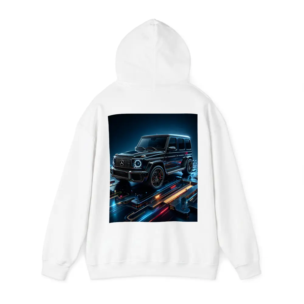 Mercedes G Class Neon Digital Art – Hoodies