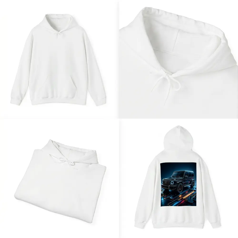 Mercedes G Class Neon Digital Art – Hoodies