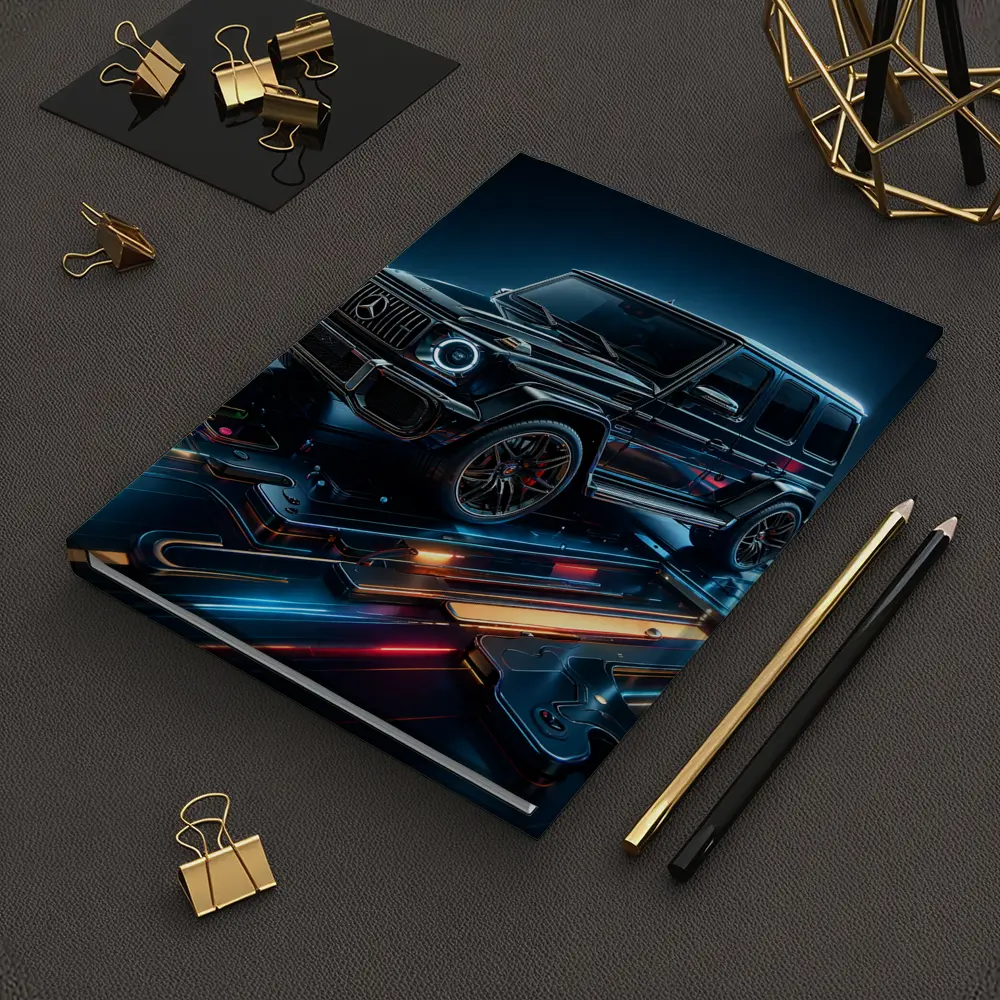 Mercedes G Class Neon Digital Art – Notebooks