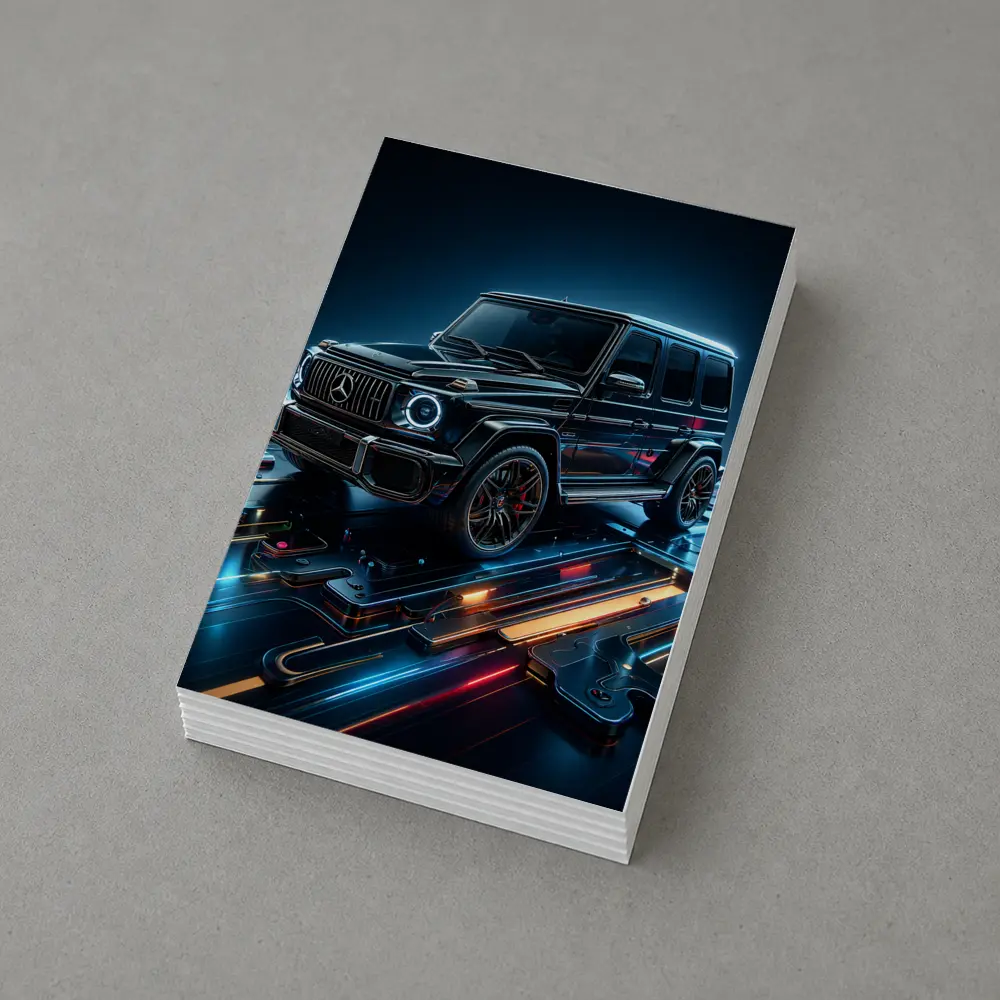 Mercedes G Class Neon Digital Art – Postcards