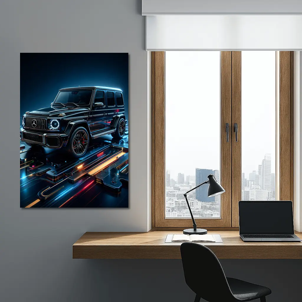 Mercedes G Class Neon Digital Art – Wall Art