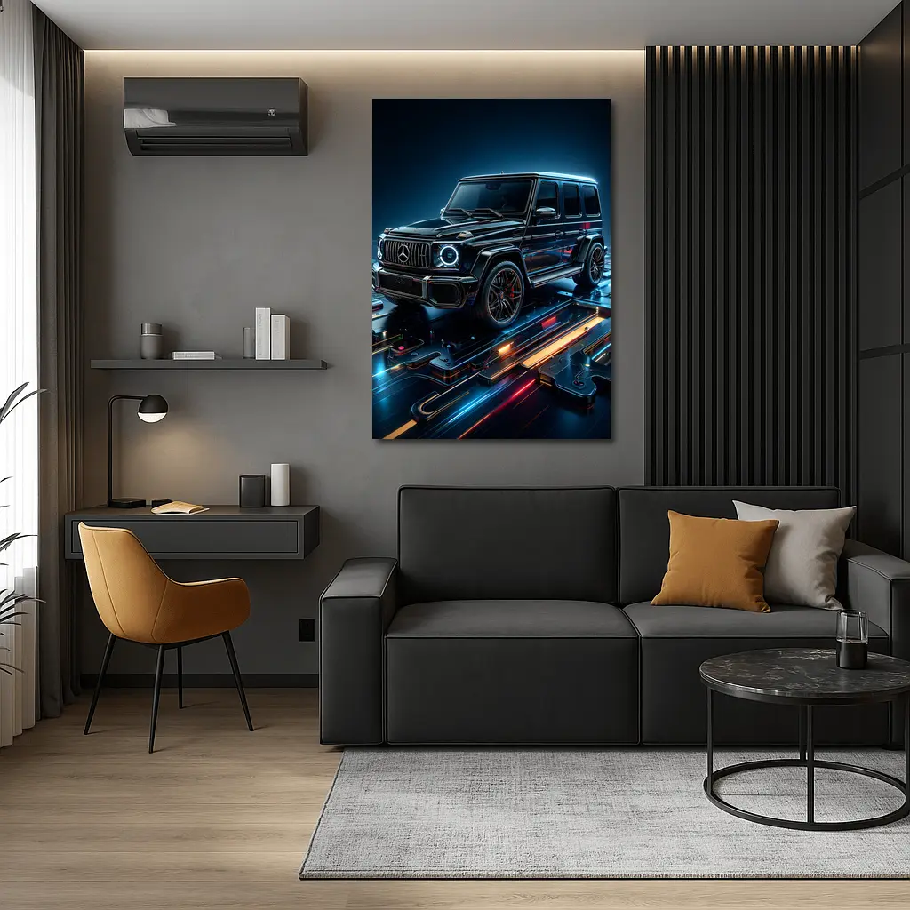 Mercedes G Class Neon Digital Art – Wall Art
