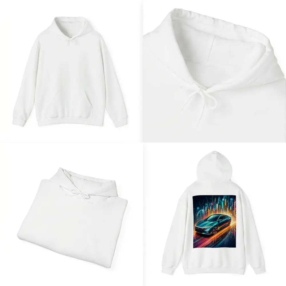 Honda Insight Neon Futuristic City Night – Hoodies