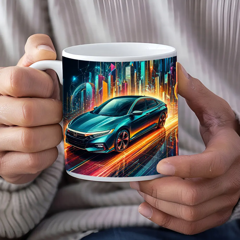 Honda Insight Neon Futuristic City Night – Mugs