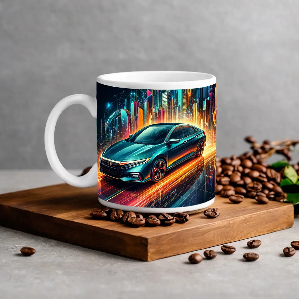 Honda Insight Neon Futuristic City Night – Mugs