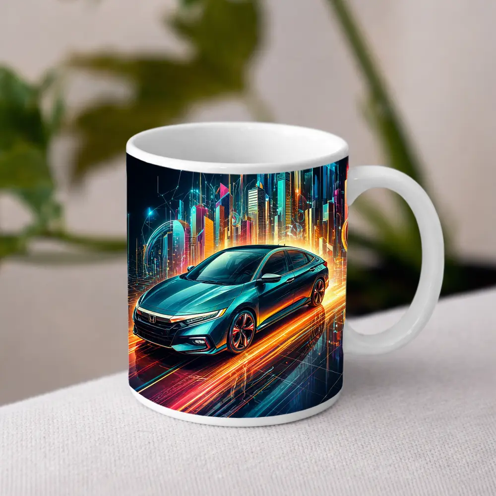 Honda Insight Neon Futuristic City Night – Mugs