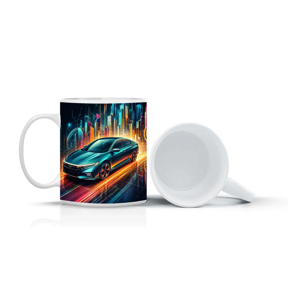 Honda Insight Neon Futuristic City Night – Mugs