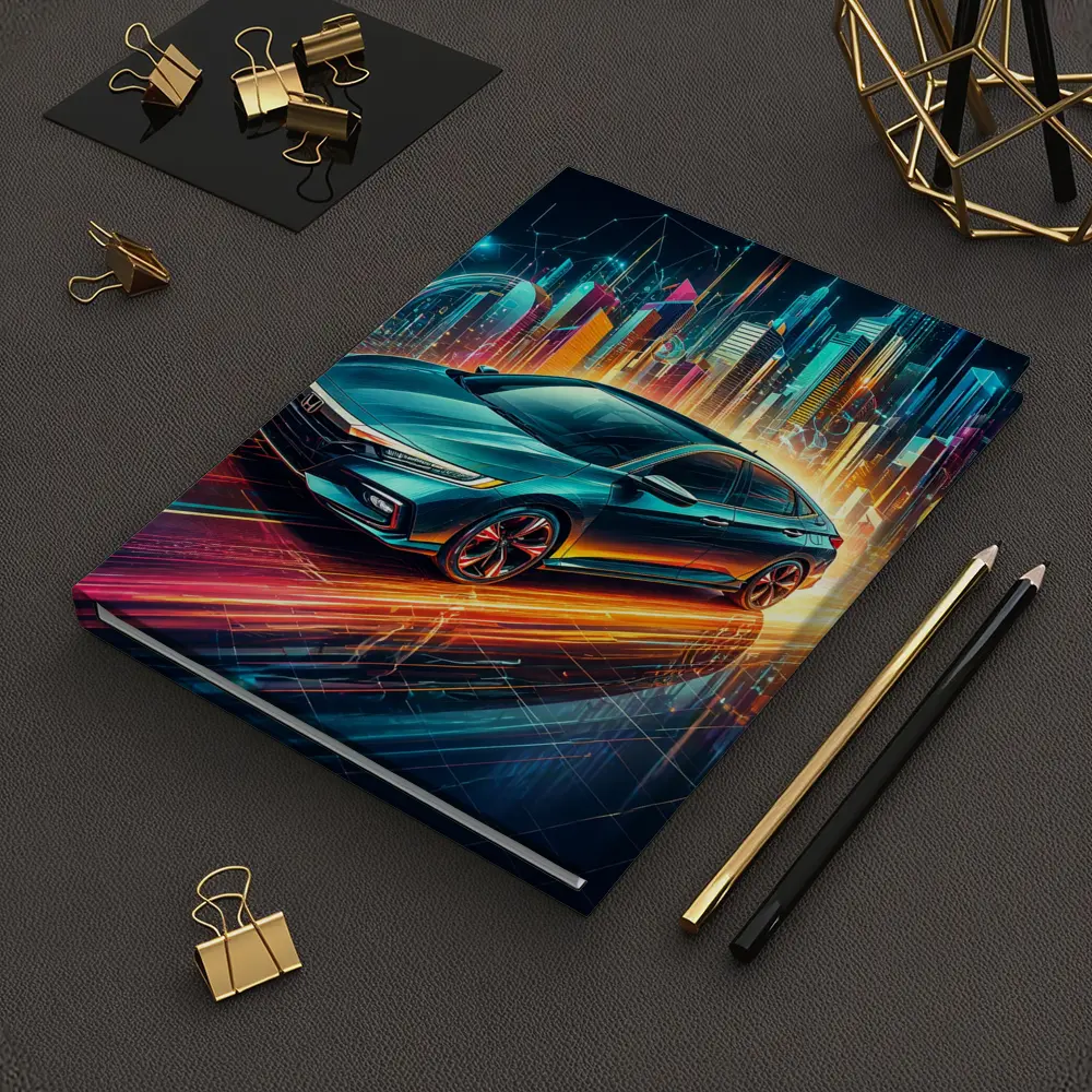 Honda Insight Neon Futuristic City Night – Notebooks