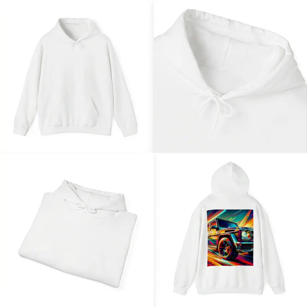 Mercedes G Class Bold Colorful Abstract Art – Hoodies