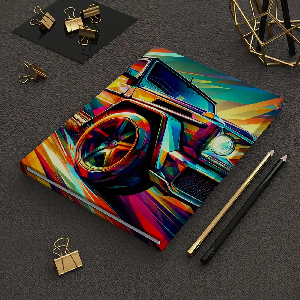 Mercedes G Class Bold Colorful Abstract Art – Notebooks