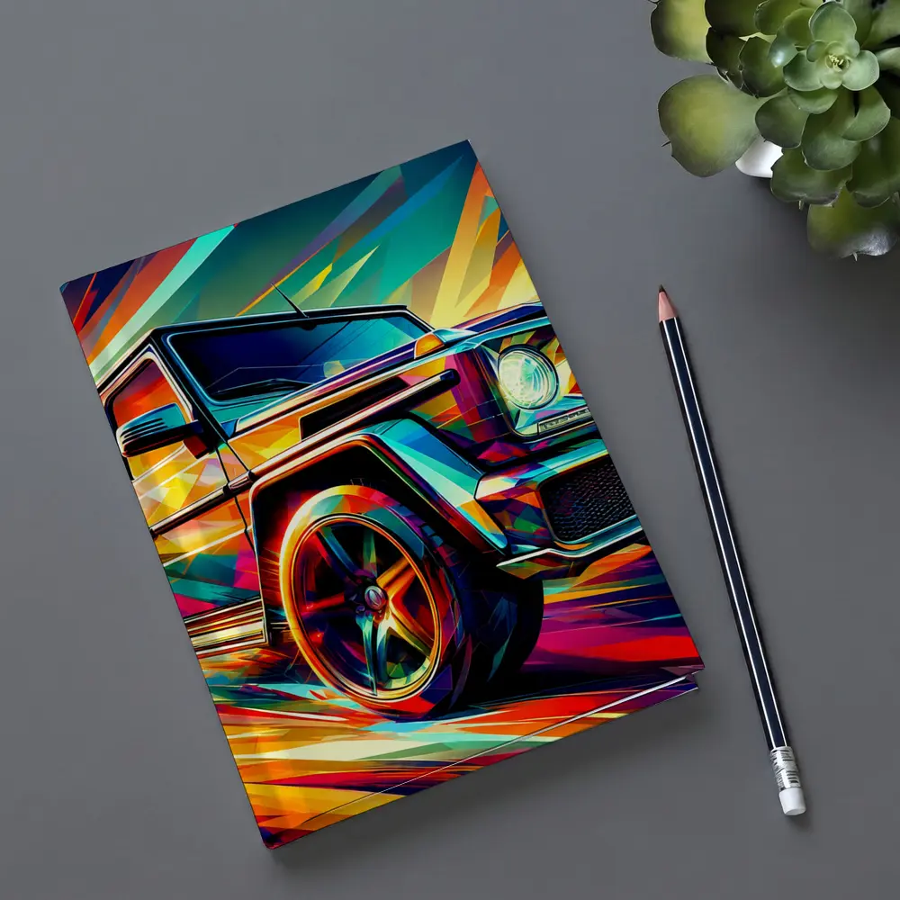 Mercedes G Class Bold Colorful Abstract Art – Notebooks