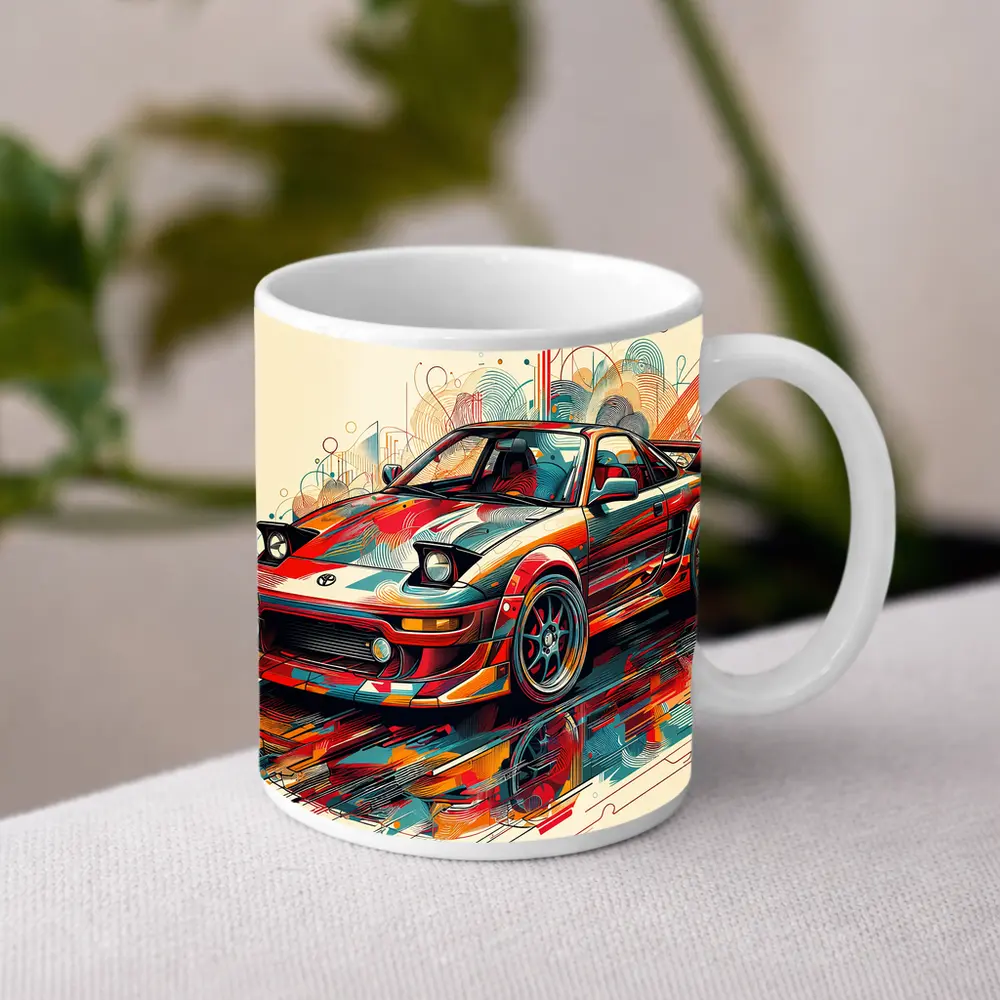 Toyota MR2 Abstract Colorful Pop Art – Mugs