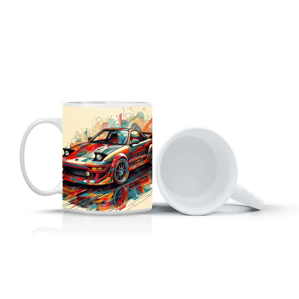 Toyota MR2 Abstract Colorful Pop Art – Mugs