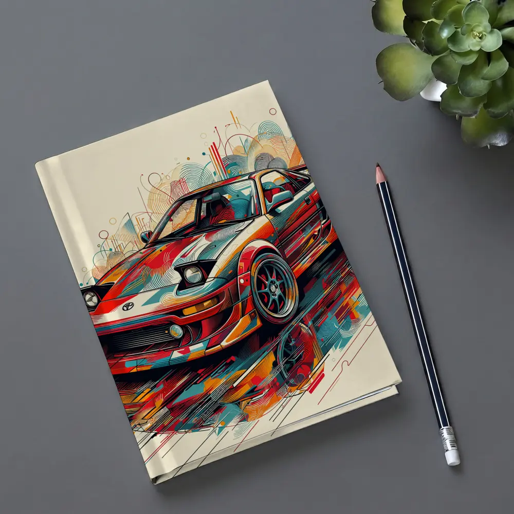 Toyota MR2 Abstract Colorful Pop Art – Notebooks