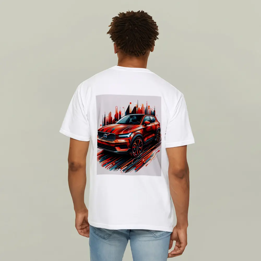 Volvo XC40 Red Abstract City Art – T-Shirts
